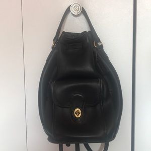 Coach Vintage black leather backpack